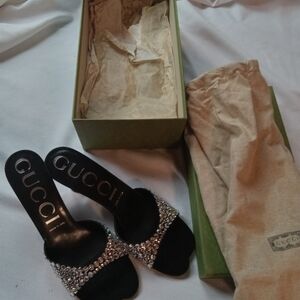 Gucci crystal heels
